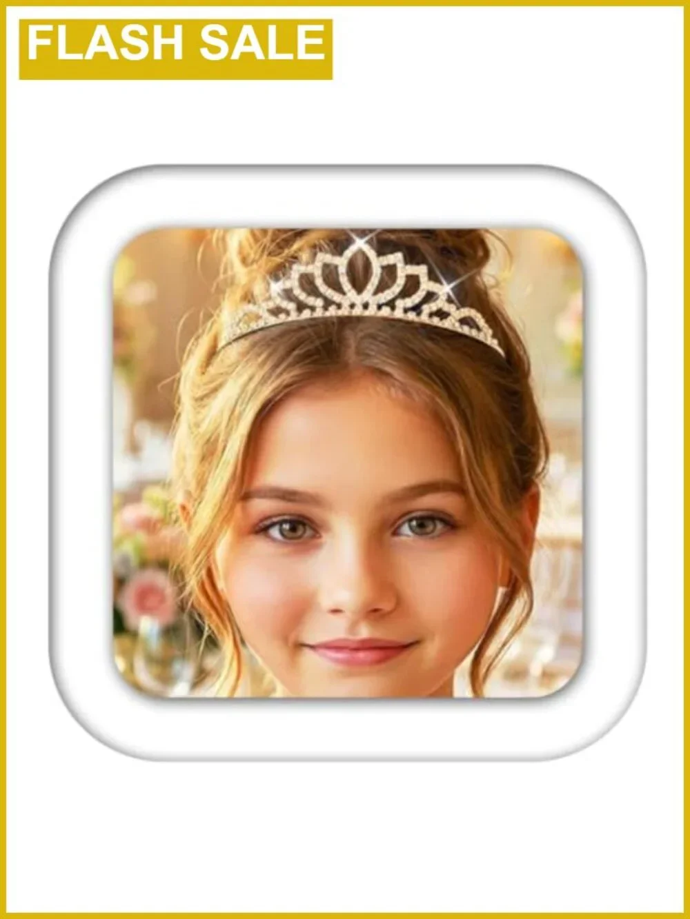 Rhinestone Princess Tiara Hair Accessory for Girls | Costume Headwear